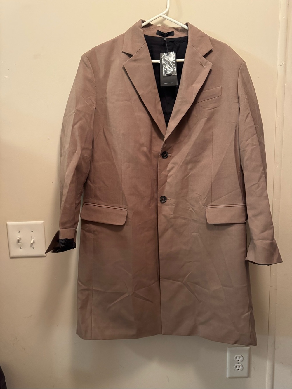 NWT defect IRO Taupe Coat Size Small